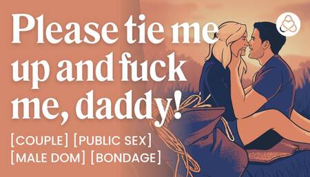 ASMR Audio Porn: Daddy Dom Takes Control with Rope Bondage in Risky Outdoor BDSM Hookup - Erotic Audio for Women