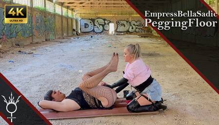 EmpressBellaSadic rolls up the sissy bitch on the floor Latex Gloves Sissy Fisting Female Domination Big Ass