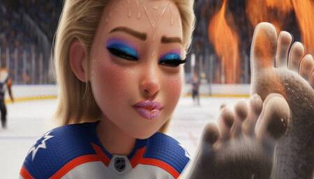 SMELLY SOCKS HOCKEY GIRL AFTER MATCH