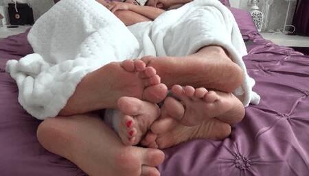 FOOT PLAY UNDER THE BLANKET (bf)