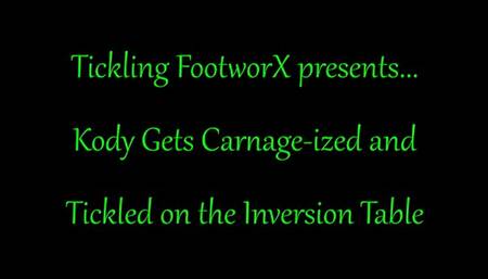 Kody Evans Gets Carnage-ized and Tickled on the Inversion Table