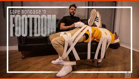 Hex turn Tonny into his new footrest furniture by tape bondage (1080p ENG-sub) Bondage Male - Gay Foot Domination - Gay Sneaker Fetish - Male Domination