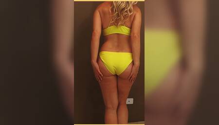 Wifey Wears a Skimpy Yellow Bikini
