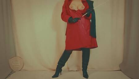 Disciple's day #7: Classy Leather Lady's leather outfit gets worshipped copy