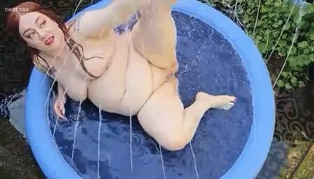 Splash Pad BBW Bikini Try On and Strip