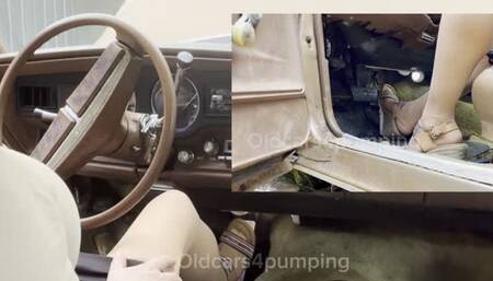 This is a special request for wedges and pantyhose REVVING HARD!