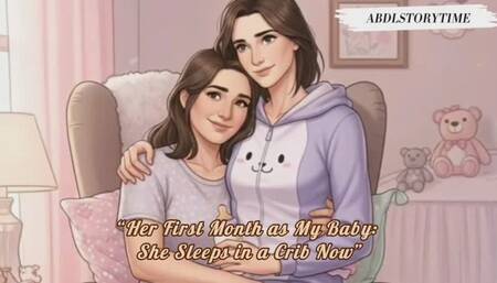 “Her First Month as My Baby: She Slee in a Crib Now”