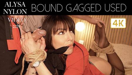 228 ALYSA BOUND, GAGGED AND FUCKED IN RED DRESS AND STOCKINGS