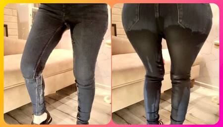 Waterfalls in blue jeans and sandals