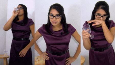 House wife eRica drinks 5 glasses of cum as punishment!