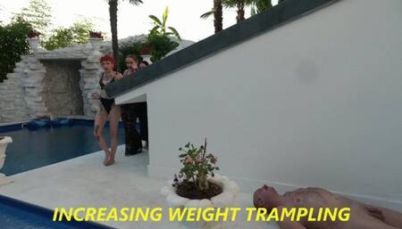 TRAMPLING WITH INCREASING WEIGHT GAME - 4 DOMINAS ONE ONE HD