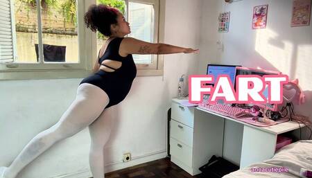 Chubby Ballerina Farts During Ballet Training