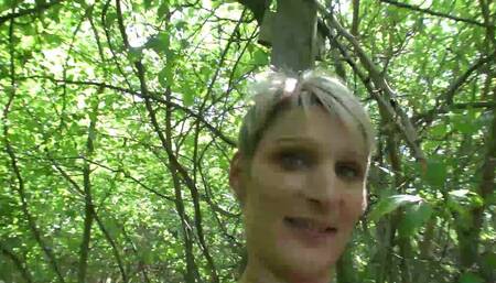 Cute French Blonde Fucked Outdoors
