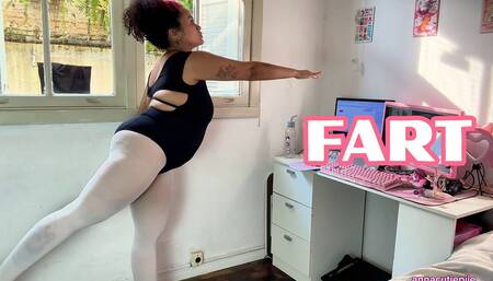 Chubby Ballerina Farts During Ballet Training