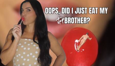 Oops, did I just eat my stepbro? | Unaware giantess vore - OnlyVanessa