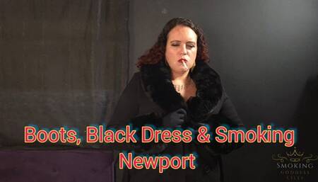 Boots, Black Dress & Smoking Newport - SGL154