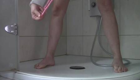 Soaking My Orange Thong in the Shower