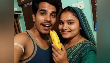 Indian Desi Naughty Super Bhabhi took a banana by -Snapchat143