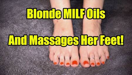 Fun Charlie Oils Up Her Pretty Feet
