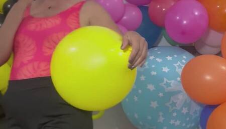 Pop balloons with cigarrette