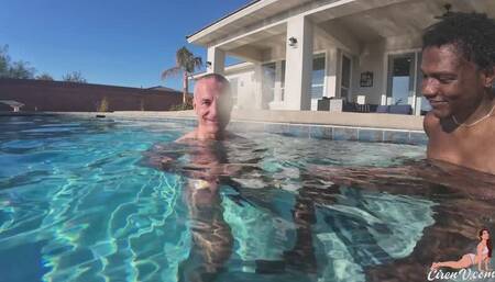 Bi BBC Blow Job in the Pool