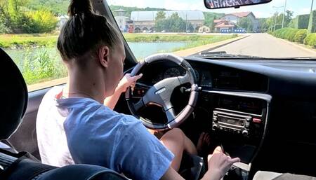 Emma tests the car's durability with her terrible driving