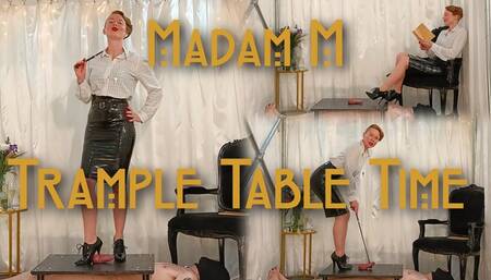 Trample Table Time: punishingly brutal high heel and cropping CBT discipline (4K version)
