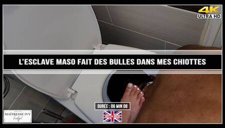 L'esclave maso fait des bulles dans mes chiottes 4K ST