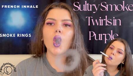 Sultry Smoke Twirls in Purple