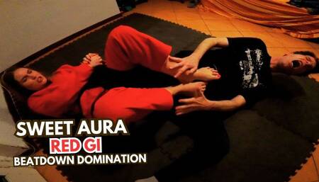 Sweet Aura red gi beatdown domination