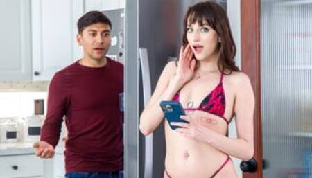 Teen stepsister steals stepbro his phone