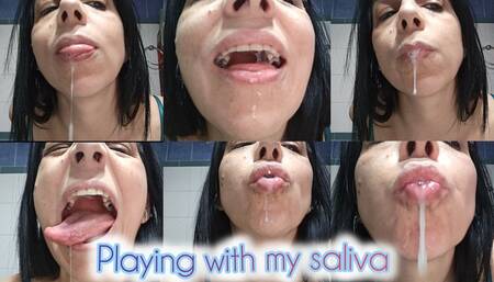 Playing with my excessive saliva!