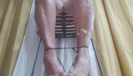 Tickling Angelin's mature feet (Cc)