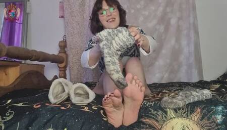 Well Worn Smelly Slippers Feet JOI