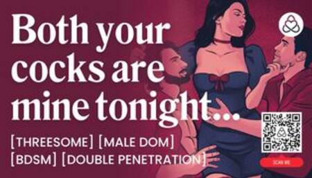ASMR Audio Porn: MMF Threesome with BDSM, Double Penetration & Cock Sharing