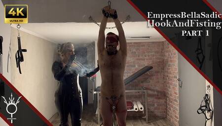 Suspended, Possessed Smoking, Fisting and Hook EMPRESSBELLASADIC - BDSM_COUPLE - FISTING - HOOK - SMOKING