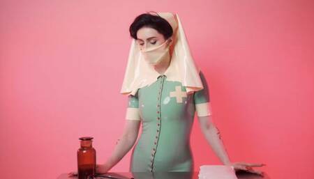 JOI latex nurse and lots of surgical gloves (720p)