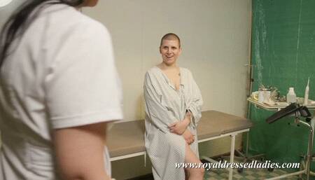 Anal suppository examination at the gynecologist