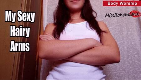 My Sexy Hairy Arms - All Natural Woman Body Hair Fetish - HD MP4
