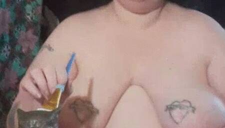 topless panting