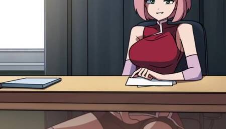 Kunoichi Trainer - Ninja Naruto Trainer - Part 80 - Sakura Masturbating Under Table by Loveskysanx