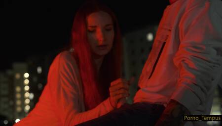 Story. Sucking a hungry housewife in a crowded place