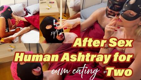 REAL CUCKOLD:After Sex: Human Ashtray for Two (SUB Eng)