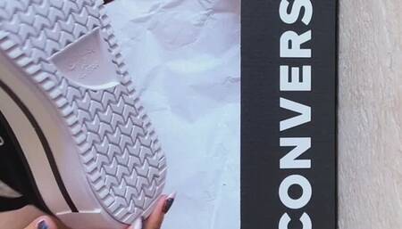 Unwrapping My New Kicks While Squatting on Your Face Now Obey Your Goddess And Watch