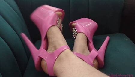 Pink Platform Tip Me Heels