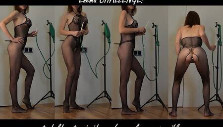 Enema challenge hold water inside me for as long as possible