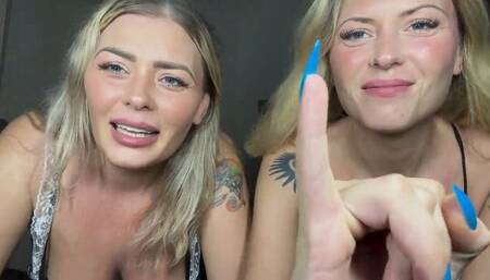 Twin stepsisters make fun of your dick pic