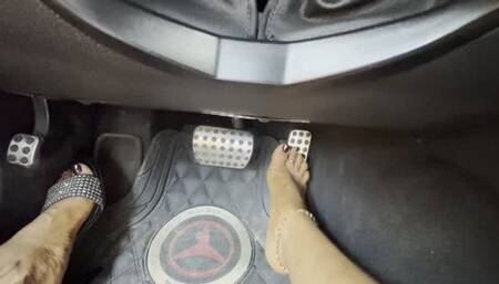 Extreme BRUTAL Revving My Poor Benz In Stilettos And Barefoot!