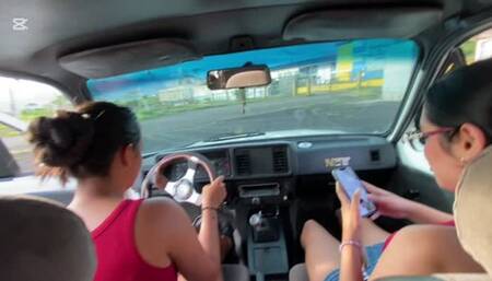 Dalilah and Ely test drive the old Cevette and have fun in flats