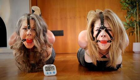 Alba & Portia - Intense Hogtie Endurance Challange (MP4 FULL HD 1080p)